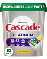 Cascade Platinum Dishwasher Pods - Lemon scent, 62 count