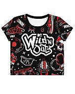 MTV Music Television Wild 'N Out Women's Crop T-Shirt Black