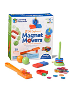 Learning Resources STEM Explorers - Magnet Movers, Develops Critical Thinking Skills, STEM Certified Toys, Educational Preschool Toys, 39 Pieces, Ages 5+