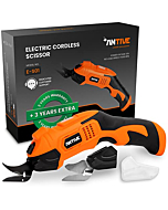 Antive Electric Scissors for Cutting Fabric, Cardboard & Plastic – Rechargeable Cordless Electric Scissors with 2 Blades Included – Electric Fabric Scissors ideal for Crafting (Orange)