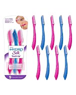 Schick Hydro Silk Touch-Up Exfoliating Dermaplaning Tool, Face & Eyebrow Razor with Precision Cover- 9 Count | Dermaplaning Razor For Women