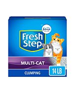 Fresh Step Clumping Cat Litter, Multi-Cat Odor Control, 14 lbs