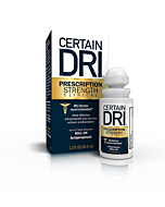 Certain Dri Prescription Strength Clinical Antiperspirant Roll-On Deodorant, Hyperhidrosis Treatment for Men & Women, Unscented, 1.2 Fl oz, 1 Pack