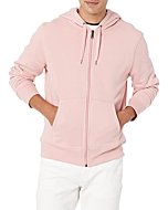 Amazon Essentials Men's Full-Zip Hooded Fleece Sweatshirt (Available in Big & Tall), Pink, Large