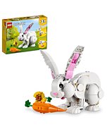 LEGO Creator 3in1 White Rabbit Animal Toy Building Set 31133, Easter Bunny to Seal and Parrot Figures, Easter Basket Stuffers for Kids Aged 8 Plus Years Old