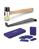 WORKPRO Laminate Wood Flooring Installation Kit with Reinforced Double-Faced Mallet, Heavy Duty Pull Bar, Tapping Block and 30-Piece Spacers Included,Multicolor