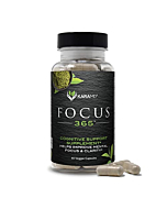 KaraMD Focus 365 - Nootropic Brain Supplement for Memory & Focus - with Maca Root, Ginseng, Acetyl L-Carnitine & Green Tea - Vegetable Capsules - 30 Servings (60 Capsules)