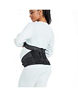 Maternity Belt, Pregnancy Belly Band Waist Abdominal Back Belly Band Support Brace, Black, Size M