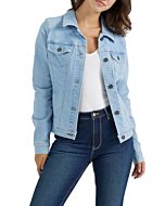 Wrangler Authentics Women's Stretch Denim Jacket, Light Wash, Medium