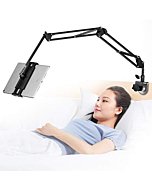 Tablet Stand Adjustable,Foldable Tablet Stand for Bed,Aluminum Universal Flexible Tablet Holder with 360 Degree Rotation for iPad/iPhoneX/iPad Pro/N-Switch,or Other 4.5~12.9 Inches Devices (Black)