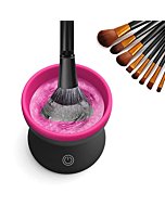 Electric Makeup Brush Cleaner Machine - Alyfini Portable Automatic USB Cosmetic Brush Cleaner Tools for All Size Beauty Makeup Brushes Set (Black)