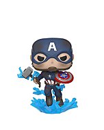 Funko Pop! Marvel: Avengers Endgame - Captain America with Broken Shield & Mjoinir,Multicolor,3.75 inches