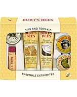 Burt's Bees Christmas Gifts, 6 Body Care Stocking Stuffers Products, Tips and Toes Set - Moisturizing Lip Balm, 2 Hand Creams, Foot Cream, Cuticle Cream & Hand Salve