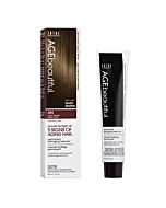 AGEbeautiful Permanent Liqui Creme Hair Color Dye | 100% Gray Coverage | Anti-Aging | Professional Salon Coloring | 6N Light Brown