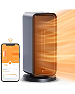 Govee Space Heater, Smart Electric Space Heater with Thermostat, Wi-Fi & Bluetooth App Control, Works with Alexa & Google Assistant, 1500W Ceramic Heater for Bedroom, Indoors, Office, Living Room