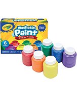 Crayola Washable Kids Paint, 6 Count, Kids At Home Activities, Painting Supplies, Gift, Assorted