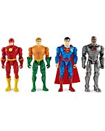 DC Comics, Justice League 4-Pack, 4-inch Action Figures - The Flash, Superman, Aquaman, Cyborg - Collectible Kids Toys for Boys and Girls Ages 3 and Up