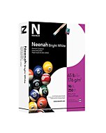 Neenah Premium Cardstock, 8.5" x 11", 65 lb/176 gsm, Bright White, 250 Sheets (91904)