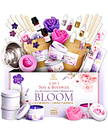 Soy Candle Making Kit for Adults - All-Inclusive Soy Wax Candle Maker Kit - Craft Kits for Adults Women - DIY Candle Making Supplies for Beginners Scented Candles Gift Set with Wicks, Tins, Dye, Mold