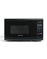 Farberware Countertop Microwave 700 Watts, 0.7 Cu. Ft. - Microwave Oven With LED Lighting and Child Lock - Perfect for Apartments and Dorms - Easy Clean Grey Interior, Retro Black