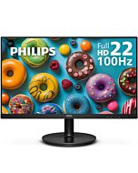 PHILIPS 22 inch Class Thin Full HD (1920 x 1080) Monitor, 100Hz Refresh Rate, VESA, HDMI x1, VGA x1, LowBlue Mode, Adaptive Sync, 4 Year Advance Replacement Warranty, 221V8LB