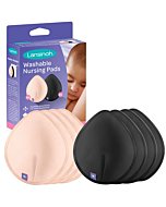 Lansinoh Reusable Nursing Pads for Breastfeeding Mothers, 8 Washable Pads, Pink and Black