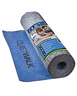 QuietWalk Laminate and Floating Wood Flooring Underlayment with Attached Vapor Barrier- Sound Reduction, Compression Resistant, Moisture Protection 3'Wx33'4"L Roll (Covers 100 sq. ft) QW100B1LT