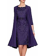 Xuzey Mother of The Groom Dresses for Summer Wedding Mother of The Groom Dress Plus Size Mother of The Groom Dresses Purple, 16