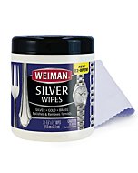 Weiman Jewelry Polish Cleaner and Tarnish Remover Wipes - 20 Count with Polishing Cloth - Use on Silver Jewelry Antique Silver Gold Brass Copper and Aluminum