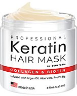 Professional Keratin Hair Mask - Made in USA - Nourishment Treatment for Hair Repair & Beauty - Biotin Collagen Coconut Oil & Pro-Vitamin B5 Protein Mask - Hair Vitamin Complex for All Hair Types