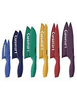 Cusinart Block Knife Set, 12pc Cermaic Knife Set with 6 Blades & 6 Blade Guards, Lightweight, Stainless Steel, Durable & Dishwasher Safe, C55-12PCKSAM