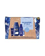 NIVEA Skin Care Set For Her, Nourishing Body Wash, Moisturizing Body Lotion, Lip Balm Stick with Shea Butter, & Multi Purpose Face, Body & Foot Cream, 4 Piece Gift Set