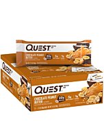 Quest Nutrition Chocolate Peanut Butter Bars, High Protein, Low Carb, Gluten Free, Keto Friendly, Chocolate Peanut Butter - 12 Count