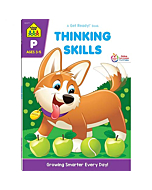 School Zone - Thinking Skills Workbook - 64 Pages, Ages 3 to 5, Preschool to Kindergarten, Problem-Solving, Logic & Reasoning Puzzles, and More (School Zone Get Ready!™ Book Series)