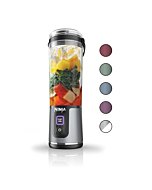 Ninja Blast Portable Blender on a counter with fresh fruit.

