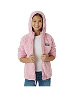 Eddie Bauer Kids’ Jacket – Kids’ Full Zip Ultra Soft Sherpa Fleece Hoodie Sweatshirt Boys for Girls (5-16), Size Small (7-8), Dusty Pink