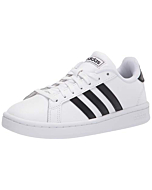 adidas men's Grand Court Sneaker, White/Black/White, 8.5 US