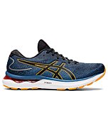 ASICS Men's Gel-Nimbus 24 Running Shoes, 8, Azure/Amber