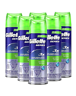 Gillette Series 3X Sensitive Shave Gel hydrates, protects, and soothes skin