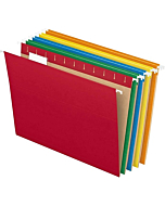 Pendaflex Hanging File Folders, Letter Size, Assorted Colors, 1/5-Cut Adjustable Tabs, 25 Per Box (81663)