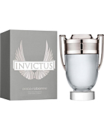 Image of a man confidently posing with the Invictus fragrance