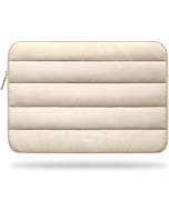 Vandel Puffy 13-14 Inch, Beige Cute Laptop Sleeve for Women. Carrying Case Laptop Cover for MacBook Pro 14 Inch, MacBook Air M2 Sleeve 13 Inch, iPad Pro 12.9