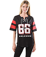 Women's NFL Penalty Box Tee Shirt, Red - Black