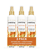 Pantene Conditioning Detangler Spray, Nutrient Boost, Pro-V Repair and Protect for Damaged Hair, 8.5 oz, 3 count (Packaging May Vary)