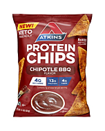 Atkins Protein Chips, Chipotle BBQ, Keto Friendly, Baked Not Fried, 12 Count