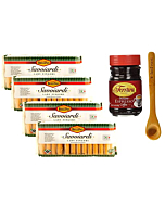 Bellino Savoiardi Lady Fingers for Tiramisu Italian Biscuits, 7 ounce (Pack of 4) Bundled with Ferrara Instant Espresso Coffee 2 ounce (Pack of 1) with Bamboo Spoon by Intfeast