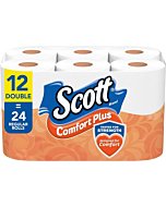 Unleash the Comfort With Scott ComfortPlus Toilet Paper, 12 Double Rolls of Strength and Softness