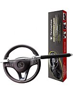 Steering Wheel Lock for Cars,Wheel Lock,Vehicle Anti-Theft Lock,Adjustable Length Clamp Double Hook Universal Fit Emergency Hammer Window Breaker Self Defense Heavy Duty Secure (Black)