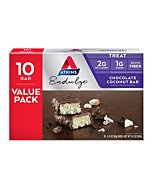 Endulge Treat Chocolate Coconut Bar. Rich Coconut & Decadent Chocolate. Keto-Friendly. Value Pack (10 Bars)  Atkins 