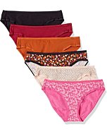 Amazon Essentials women's plus size cotton bikini brief underwear.